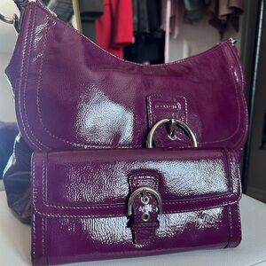 Coach Soho Patent Leather Bag plus matching wallet